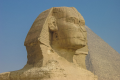 Kopf des Sphinx in Gizeh