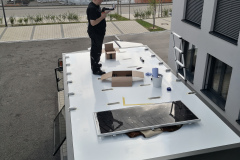 Vorbereitung der Solarmodulbefestigungen
