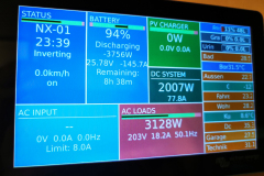 3750 W aus der Batterie - gut, dass der Durchlauferhitzer nur kurz läuft