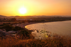 Sunset over Kolymbia Beach