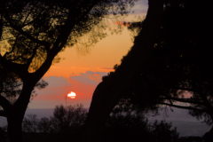 Sonnenuntergang über Castel Gandolfo