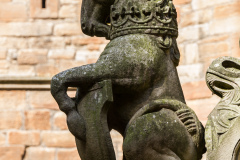 Einhorn im Innenhof des Linlithgow Palace