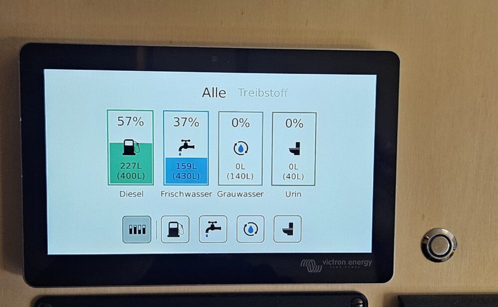 Victron GX Tankstände