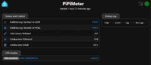Webfrontend des PiPiMeters